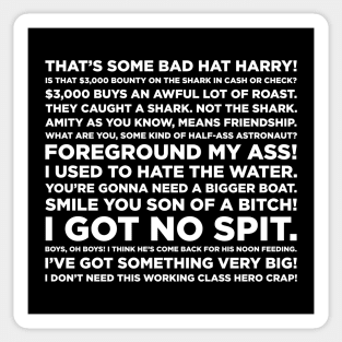 Jaws quotes Sticker